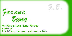 ferenc buna business card